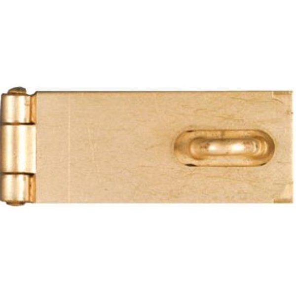 Eat-In N102-178 2.5 in. Brass Finish Safety Hasp EA698292